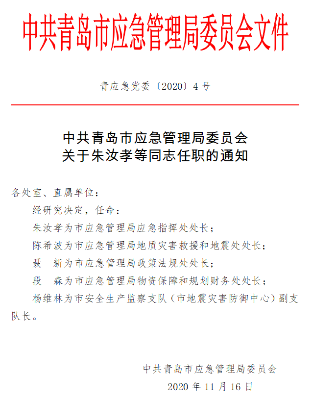 沁阳市应急管理局人事任命完成，构建更强大的应急管理体系